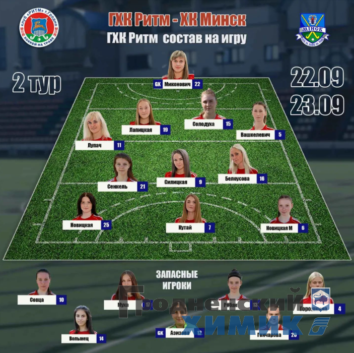 Состав ГХК «Ритм» на игру